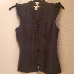 White House Black Market silk sleeveless blouse